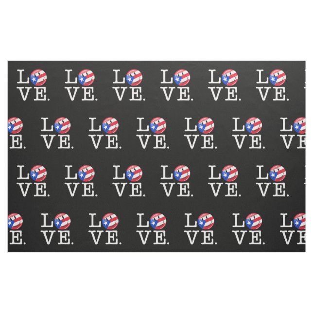 Tela Amor Desde Puerto Rico ("Cuarto gordo" (fat quarter))