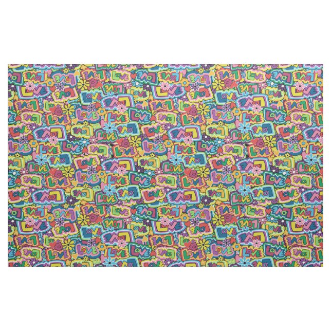 Tela Amor hippie (Tucksgiving) ("Cuarto gordo" (fat quarter))