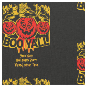 Tela Añadir nombre de texto - Boo Yall Rojo Calabaza Am
