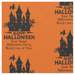 Tela Añadir nombre y detalles Happy Halloween Haunted H