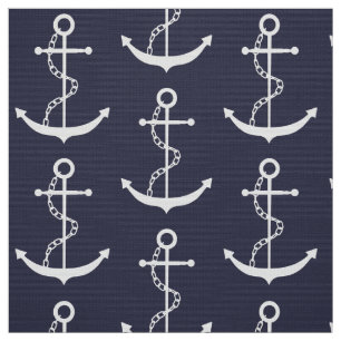 Tela Anchor Nautical Naval Blue