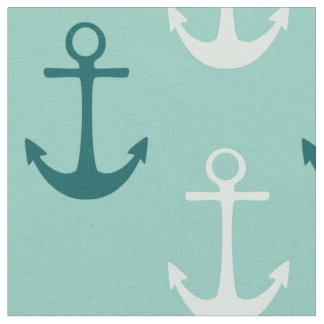 Tela Anchores náuticos Aqua Fabric