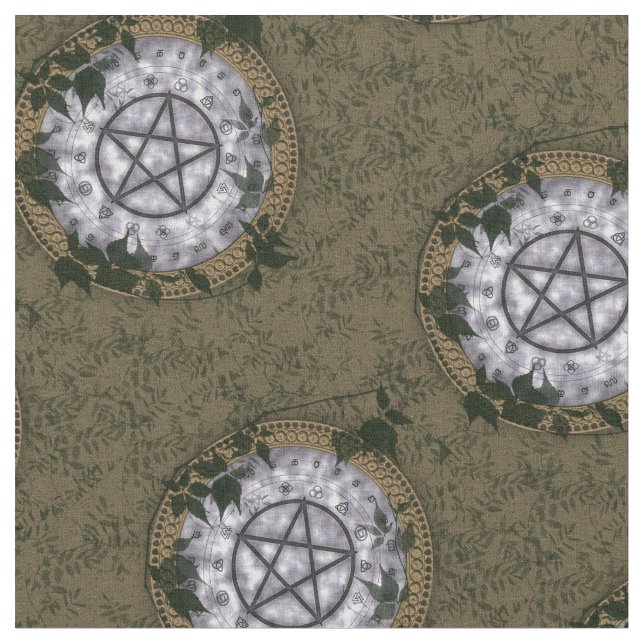 Tela Ancient Magick Pagan Pentacle Altar Cloth (De cerca)