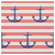 Ancla náutica con las rayas coralinas