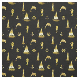 Tela Anclaje/rueda/delfín/caballito de mar/faro