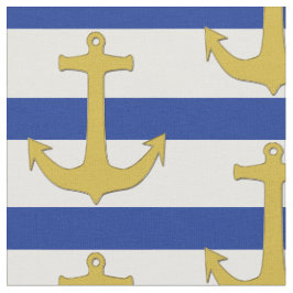 Tela Anclar oro y franjas + tus ideas