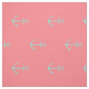 Tela Anclas frescas náuticas de la aguamarina en el