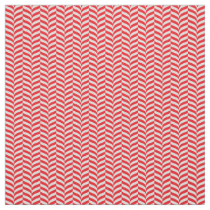 Tela andy Cane Twist Geometric Red & Cream Chevron