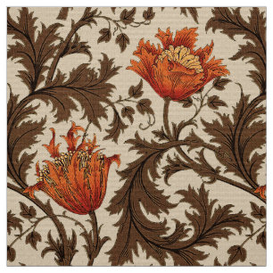 Tela Anémona, beige, Brown y moho de William Morris