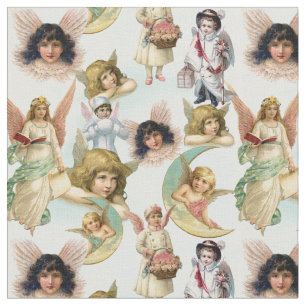 Tela Ángeles vintage en el choque de nubes