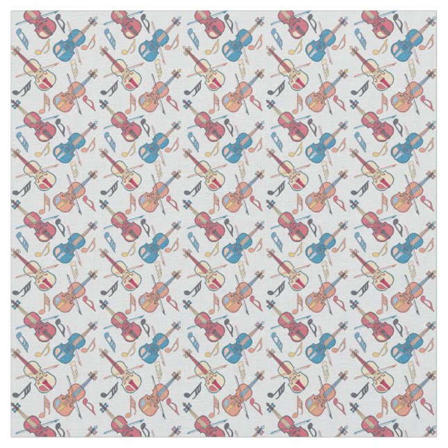 Tela Anglage Violins Music Notes (De cerca)