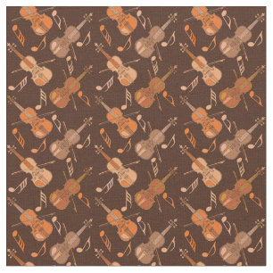 Tela Anglings Violins Music Notes Brown