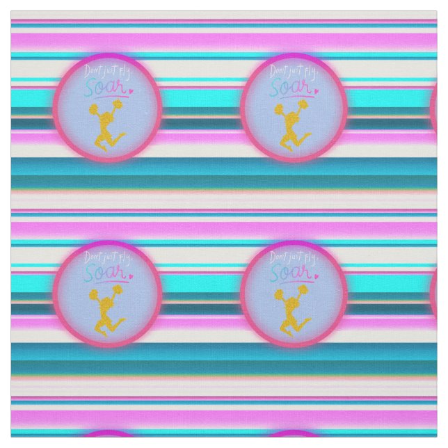 Tela Animadores con franjas de "No vueles, Soar" (Retal)