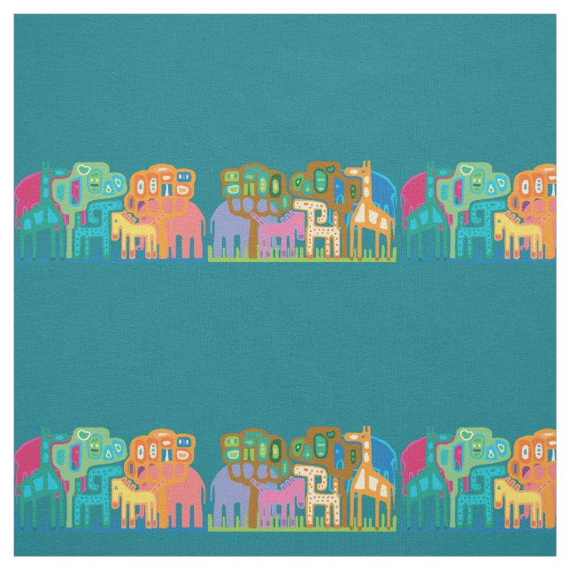 Tela Animales de la selva (Retal)