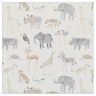Tela Animales de safari minimalista guardería