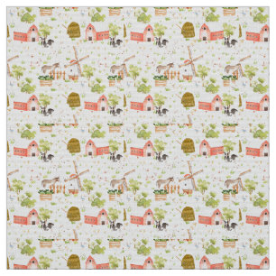 Tela Animales de tierra de cultivo del cuarto de niños