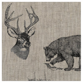 Tela Animales del bosque de la colección de la cabina