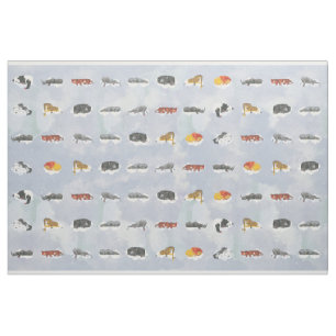 Tela Animales el dormir para acolchar