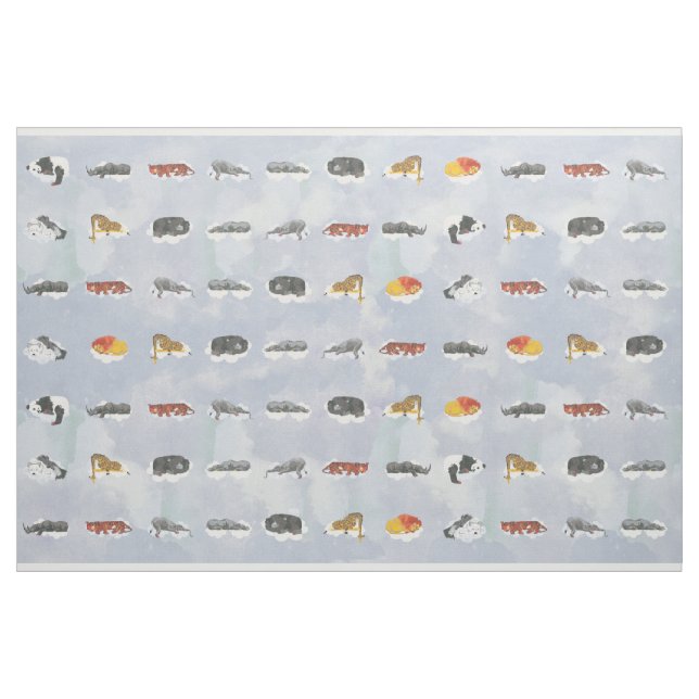 Tela Animales el dormir para acolchar (Yarda)