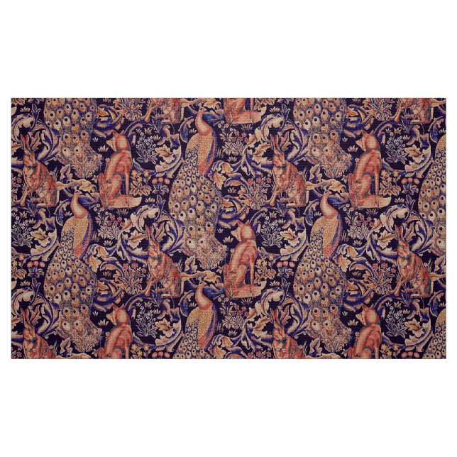TELA ANIMALES FORESTALES, FOX, PACACACERO, CUIDADO, FLO ("Cuarto gordo" (fat quarter))