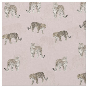 Tela Animales modernos de la selva de leopardo rosa