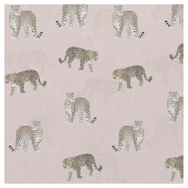 Tela Animales modernos de la selva de leopardo rosa (De cerca)