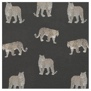 Tela Animales modernos de la selva del Leopardo dorado 