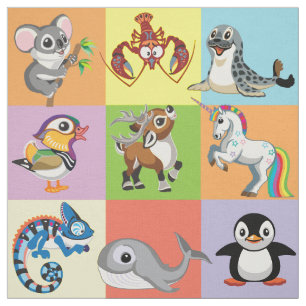 Tela animales salvajes personalizados para niños pequeñ