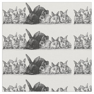 Tela Animales Tiernos Vintage de Pascua