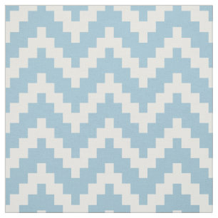 Tela Antecedentes azules del bebé zigzag blanco Ikat y 