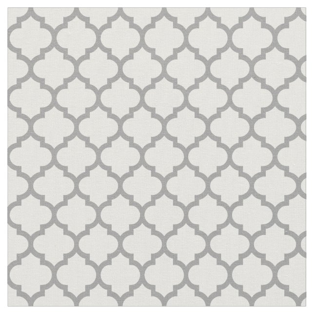 Tela Antecedentes de DIY, Dk Grey Quatrefoil Marroquí # (De cerca)