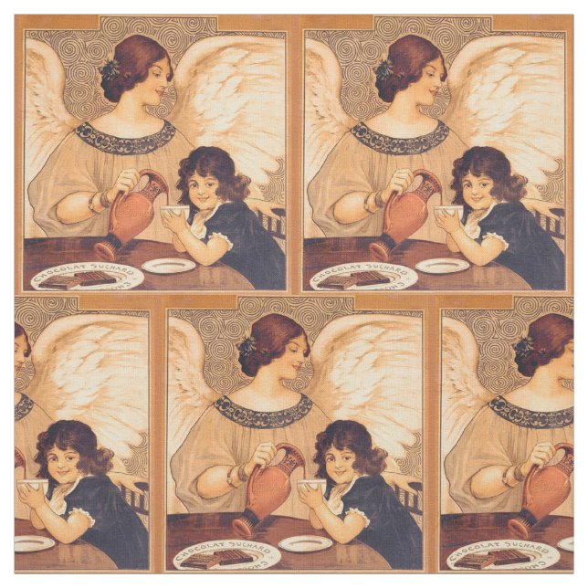 Tela Antigüedad francesa de Chocolate Angel (Retal)