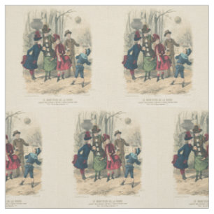 Tela Antiguo juego de pelota de niños victorianos de 18