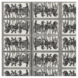 Tela antiguos hombres y caballos romanos