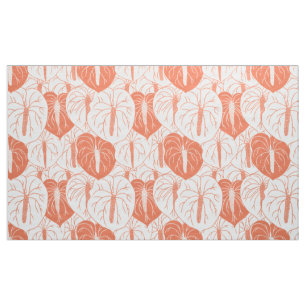 Tela Anturio moderno de estampado hawaiano