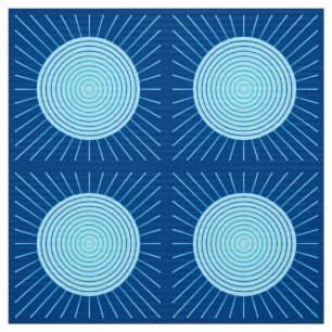 Tela Aparición geométrica moderna - Azul cobalto y Aq