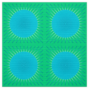 Tela Aparición geométrica moderna: azul y verde jade