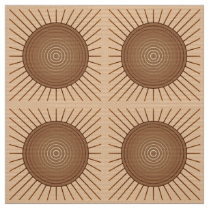 Tela Aparición geométrica moderna - Marrón y Tan