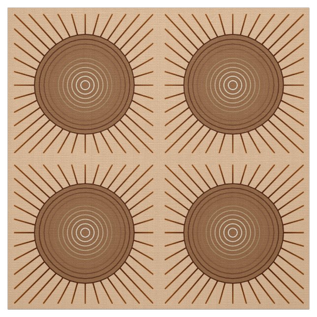 Tela Aparición geométrica moderna - Marrón y Tan (Retal)
