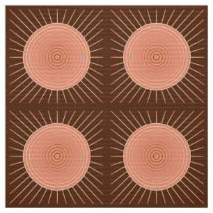 Tela Aparición geométrica moderna - Peach y Brown