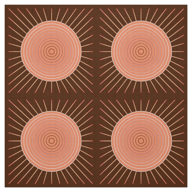 Tela Aparición geométrica moderna - Peach y Brown (Retal)
