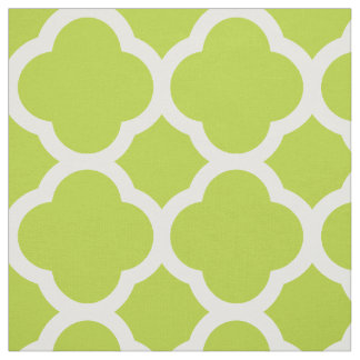 Tela Apple Green Modern Quatrefoil a gran escala