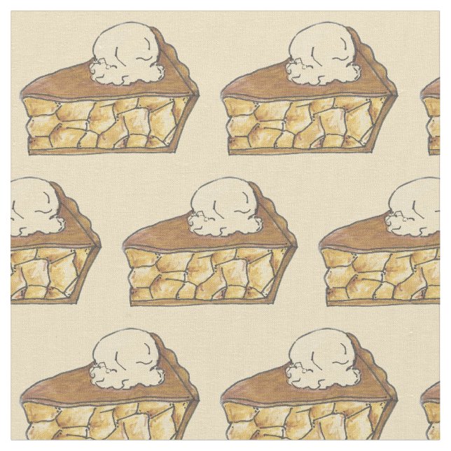 Tela Apple Pie a la Moda Slice Baking Dessert Foodie (De cerca)