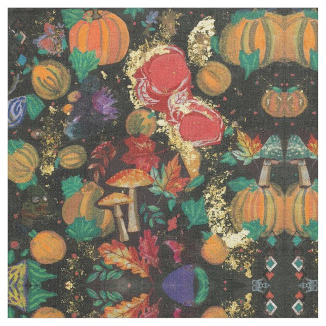 Tela Apple & Pumpkin Spice Fall (De cerca)