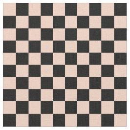 Tela Apricot & Black Checkerboard