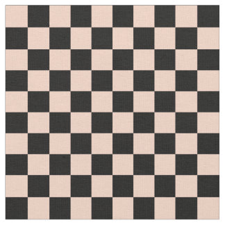 Tela Apricot & Black Checkerboard