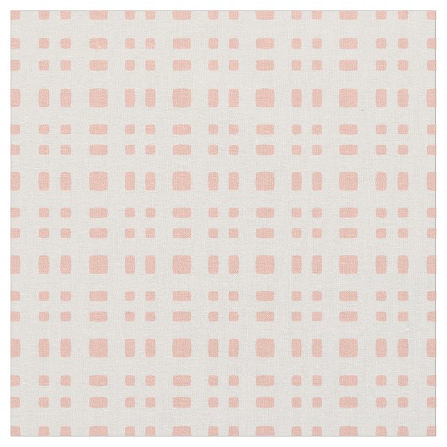 Tela Apricot Geometric Tiled (De cerca)