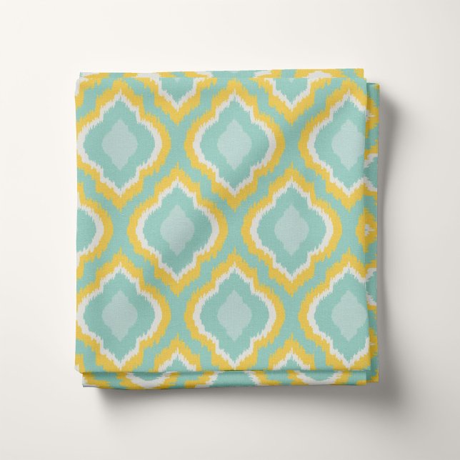 Tela Aqua amarilla y Mint Ikat marroquí (Subido por el creador)