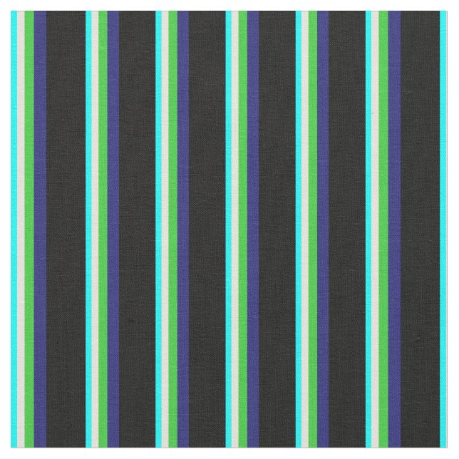 Tela Aqua, Beige, Lime Green, Midnight Blue y Black (De cerca)