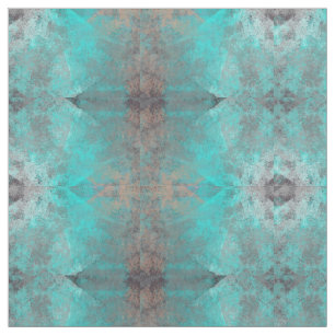 Tela Aqua Blue Turquoise and Grey Motif